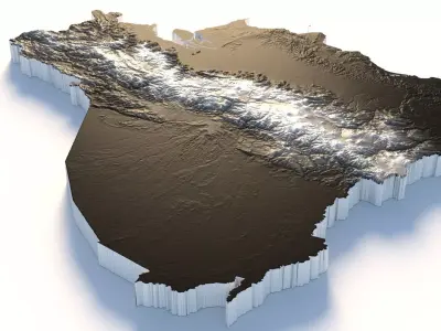 Ecuador Country Terrain 3D model