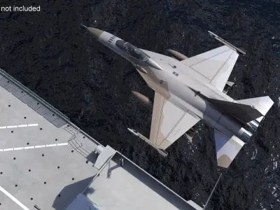  Combat Interceptor Fighter Jet with Pilot Flying 