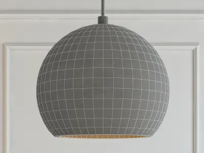 Suspended lamp nordic sphere 3D model