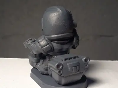 Chibi Lawman on bike 3D print model