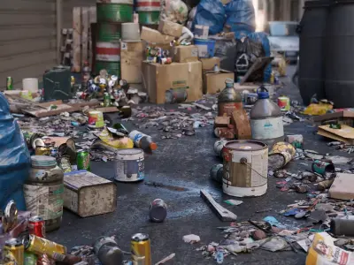 Trash Kit - 3D AssetKit Low-poly 3D model