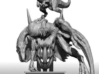 Jurassic World 2 Indoraptor VS Velociraptor   3D print model