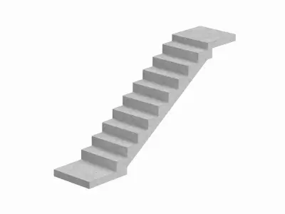 Concrete Stairs  3D model