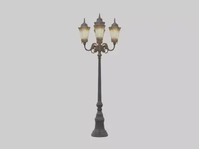 Victorian Street Lamp 1 Low-poly 3D model
