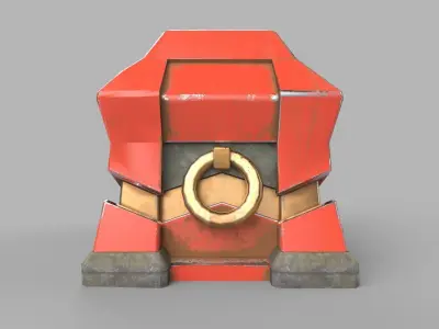 chest box Low-poly 3D model