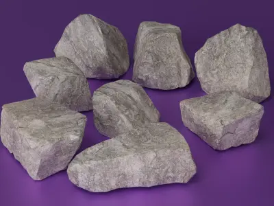 Rock Stone Low-poly 3D model