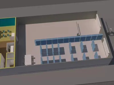 Warehouse  interior model 3D model Low-poly 3D model