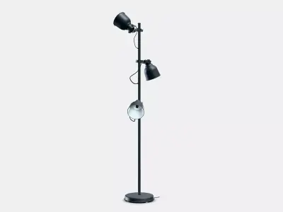HEKTAR Floor lamp with 3-spot Low-poly 3D model