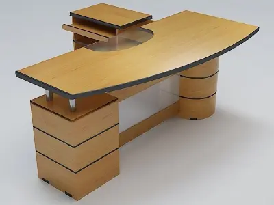 Executive Desk 02 3D model