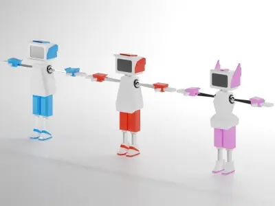 Robot Low-poly 3D model