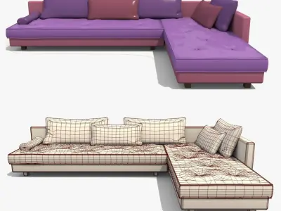 Furniture Collection different sofas and chairs 3D model