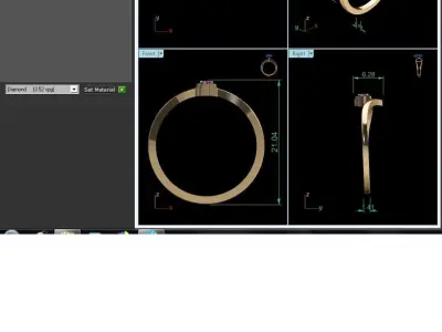 Diamond Ring For Women 3d Print Model 3D print model 64