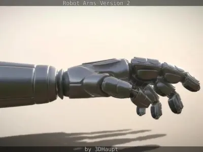 Robotarms version 2 rigged 3D model