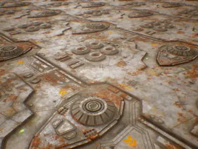 PBR Sci-Fi Industrial Texture 41 Low-poly 3D model