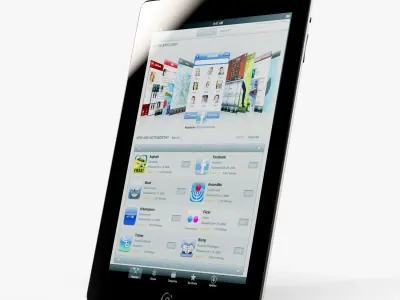 Apple iPad 2 tablet Low-poly 3D model