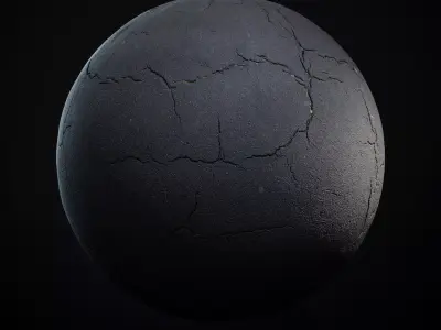 Scanned Seamless Cracked Asphalt PBR Textures Texture