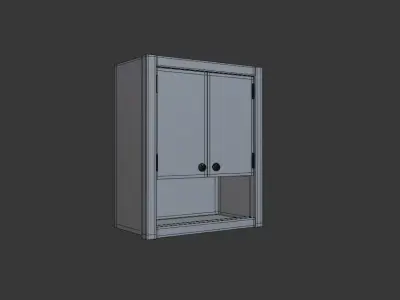 Bathroom Wall Cabinet Storage Low-poly 3D model