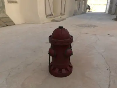 Fire Hydrant 3D Low Poly Model Low-poly 3D model