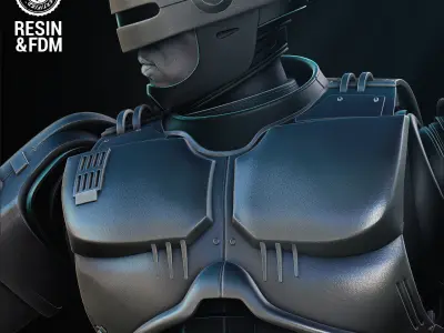 Wicked Movies Robocop Bust Tested for 3D printing 3D print model