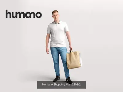 Humano 6-Pack - SHOPPING PEOPLE - 6x 3D models A