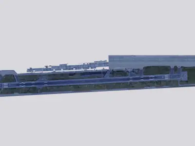 London City Airport 3D Map Low-poly 3D model