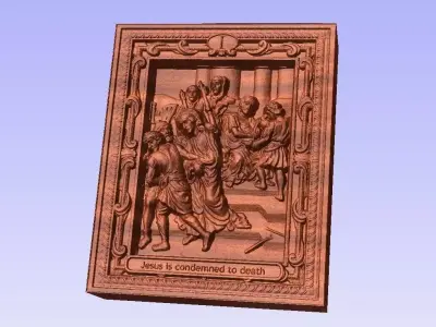 Lent stl 14 stations of the cross cnc 3D print model