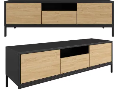 Meuble TV Dover Seaford avec 2 portes et tiroir 3D model