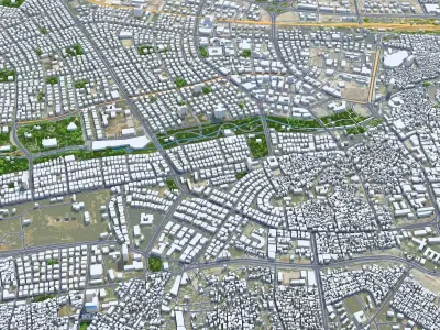 Gaziantep Turkey 35km Low-poly 3D model