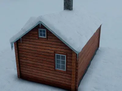 Mountain Cabin 3D model