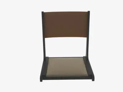  Japanese Floor Chair Low-poly 3D model