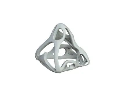 SciFi Cube Object No 62684 Low Poly Shape Low-poly 3D model