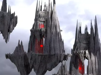 Floating Cathedral Halls of Cthulhu 2 Kit bash  3D model