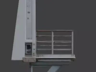 Urban Modular Balcony 3D Model Low-poly 3D model