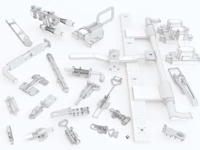 Door latch vol 02 3D model