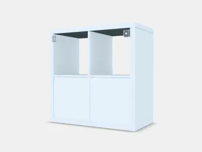 KALLAX Shelving unit with doors Low-poly 3D model