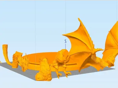 Fearless for 3D print with STL  OBJ Parts and FBX   3D print model