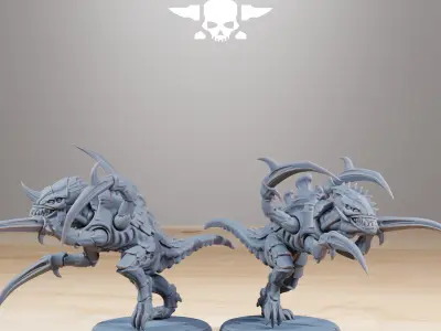 Xenarid Infantry Melee Unit 3D print model