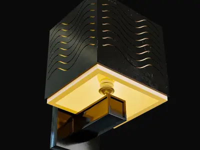 Rusty Old Lamp Wall Mounted 3D model