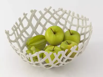 Bowl made out of wires 3D model