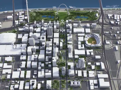 St Louis Low-poly 3D model