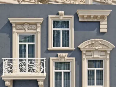 Windows in the style of modern classics 6 3D model 3D model