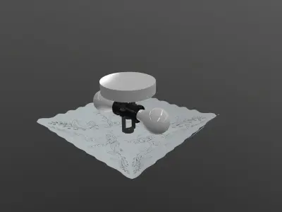 Vintage Light Fixtures Low-poly 3D model