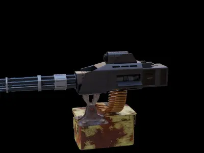 Sci-fi Gatling gun 3D model