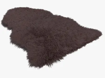 Artificial Sheepskin brown 3D model