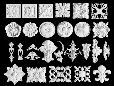 Plaster carving 3D model