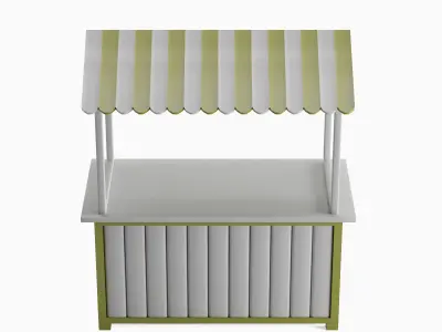 Food Stand 07 Low-poly 3D model