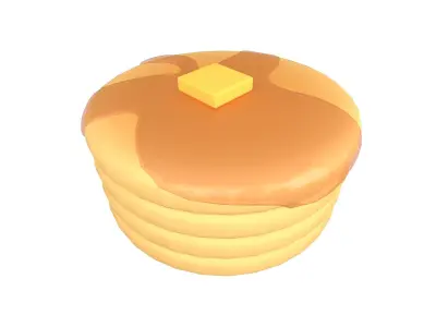 Pancake v2 Pack 01 Low-poly 3D model