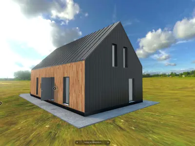 G0032 VR Virtual-Reality Scene Barn House 3D model