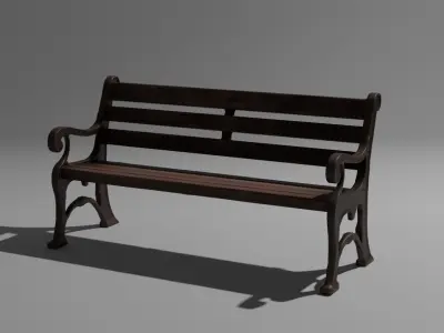 Park Vintage Street Bench  3D model