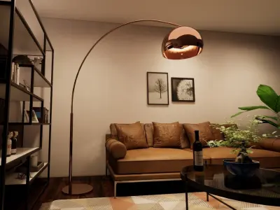 Arc floor lamp -Revit 2018-  Free 3D model